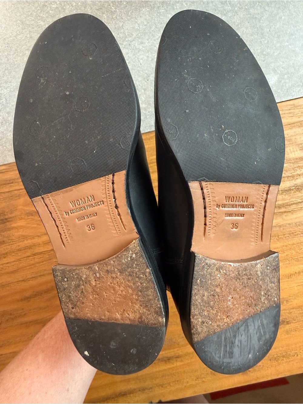 Common Projects Woman Black Leather Chelsea Boot 3825 Size 36 Italy (US 6) - Picture 10 of 11